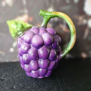 Vtg The‎ Haldon Group Grape Cluster Leaf Stem Spout Pitcher - 1982 Made in Japan